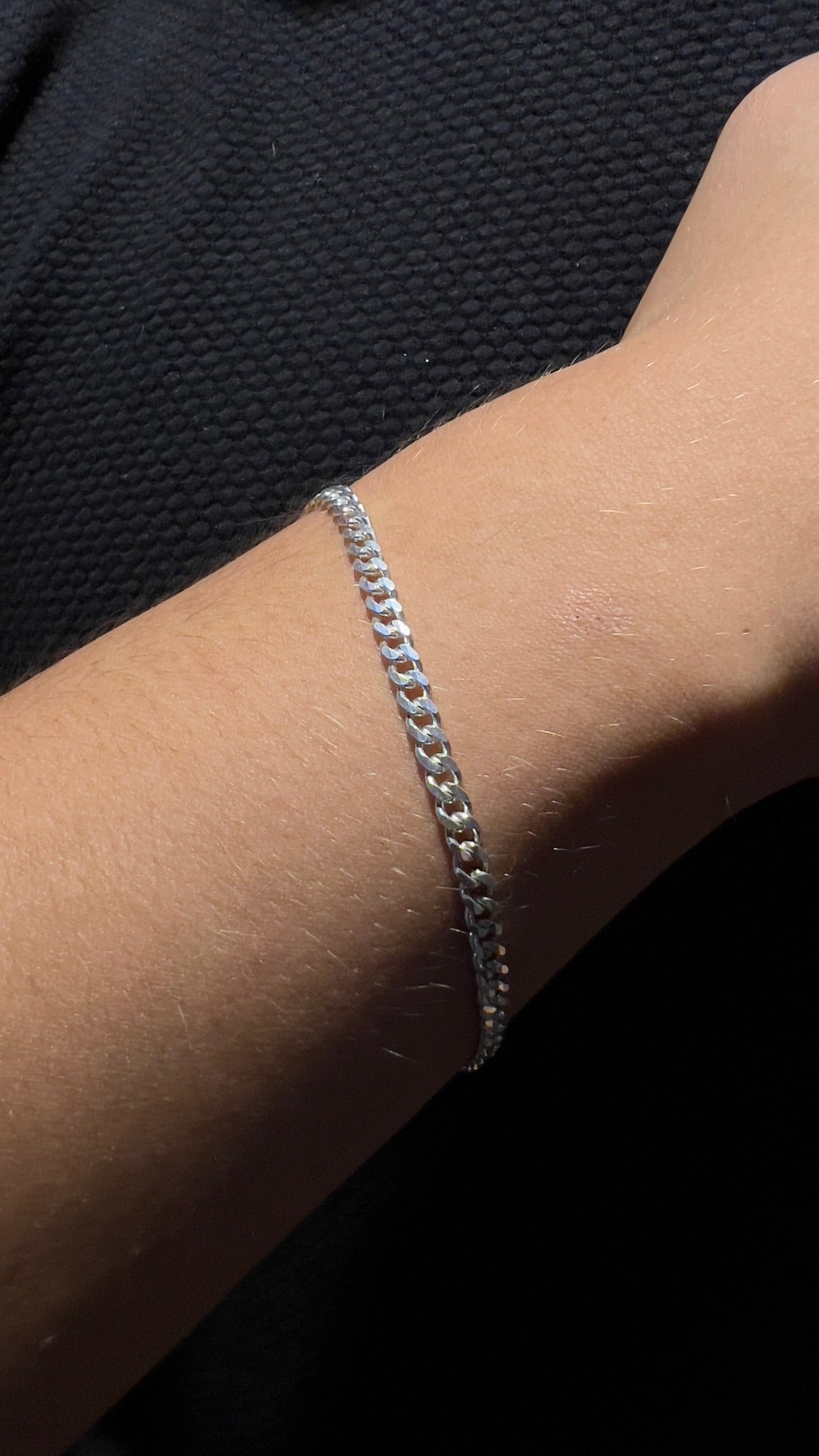 3MM Curve Bracelet 925 Sterling Silver