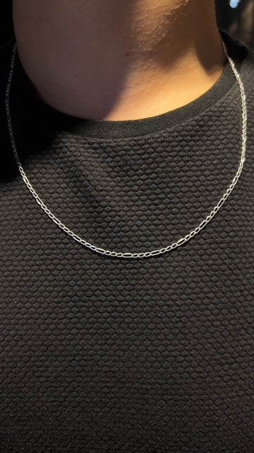 3 MM Figaro chain 925 Sterling silver