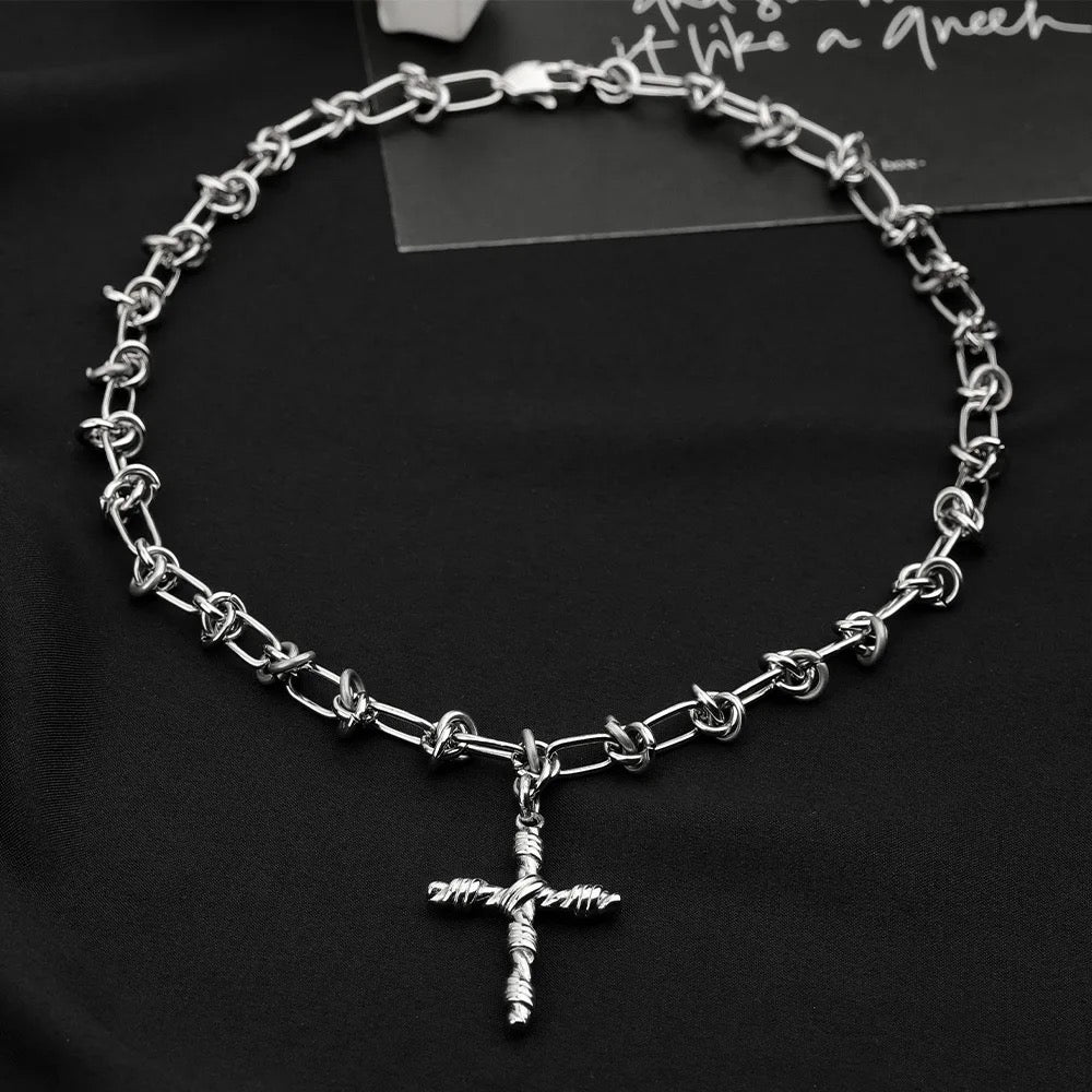 Rock Star Cross Necklace