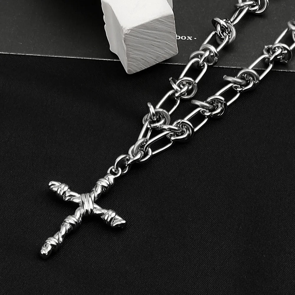 Rock Star Cross Necklace