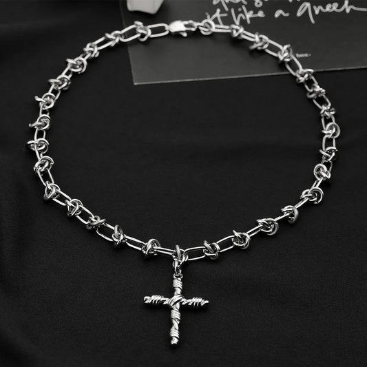 Rock Star Cross Necklace