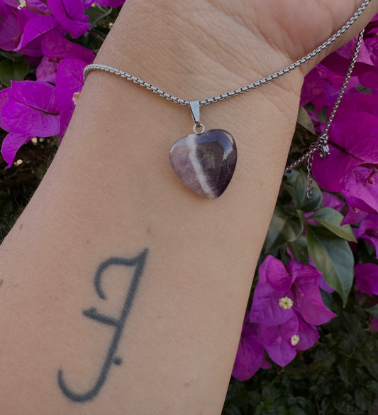 Amethyst Heart Necklace